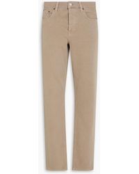 FRAME - The Straight Cotton-Canvas Jeans - Lyst