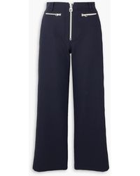 MERYLL ROGGE - Zip-detailed Cotton-blend Gabardine Straight-leg Pants - Lyst