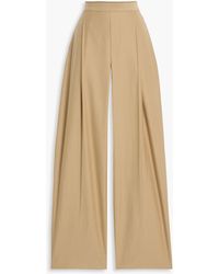 Vince - Cotton And Wool-blend Twill Wide-leg Pants - Lyst
