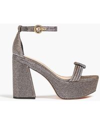 Alexandre Birman - Vicky 120 Knotted Lamé Platform Sandals - Lyst