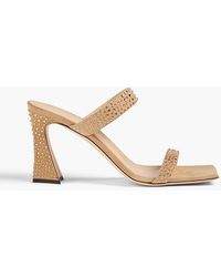 Giuseppe Zanotti - Vanilla 85 Crystal-Embellished Suede Mules - Lyst