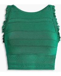 Sandro - Cropped Ribbed-Knit Top - Lyst