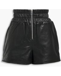 Walter Baker - Dallas Shirred Leather Shorts - Lyst