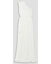 Halston - Jackie One-shoulder Draped Jersey Gown - Lyst