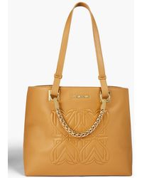 Love Moschino - Embossed Faux Textured-leather Tote - Lyst