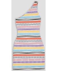 Missoni - One-shoulder Space-dyed Knitted Mini Dress - Lyst