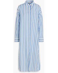 Alex Mill - Striped Cotton And Linen-Blend Midi Shirt Dress - Lyst