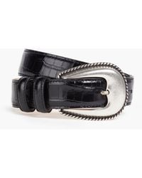 IRO - Croc-effect Leather Belt - Lyst