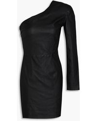 IRO - Danji One-sleeve Leather Mini Dress - Lyst