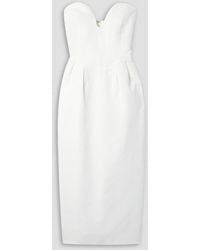 Mara Hoffman - Isla Strapless Tm Lyocell And Linen-blend Midi Dress - Lyst