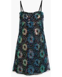 Anna Sui - Sequined Tulle Mini Dress - Lyst