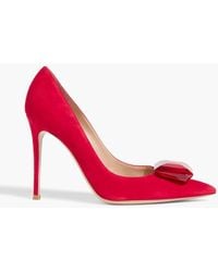 Gianvito Rossi - Jaipur Crystal-Embellished Suede Pumps - Lyst