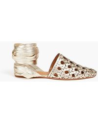 Tory Burch - Woven Leather Sandals - Lyst