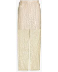 REMAIN Birger Christensen - Sequined Tulle Maxi Skirt - Lyst