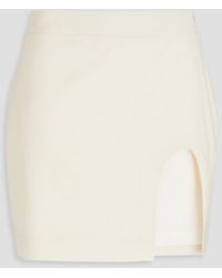 Zeynep Arcay - Cutout Wool-blend Mini Skirt - Lyst