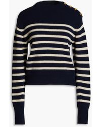 Rag & Bone - Nancy Striped Ribbed Wool-blend Sweater - Lyst