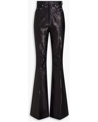Rick Owens - Bolan Sequined High-rise Flared Jeans - Lyst