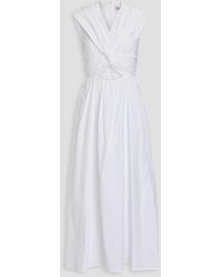 TOVE - Carine Twist-front Cutout Cotton-poplin Midi Dress - Lyst