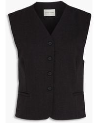 Loulou de Saison - Teora Wool-Blend Twill Vest - Lyst