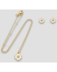 Kate Spade - Gold-tone Resin Earrings And Necklace Set - Lyst