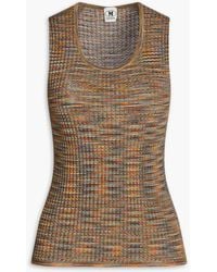M Missoni - Marled Crochet-knit Cotton And Wool-blend Top - Lyst