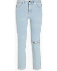 3x1 - Distressed High-rise Skinny Jeans - Lyst
