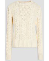 Zimmermann - Cable-knit Cotton-blend Sweater - Lyst