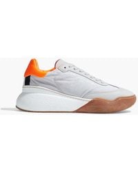Stella McCartney - Faux Suede And Leather-trimmed Shell Sneakers - Lyst