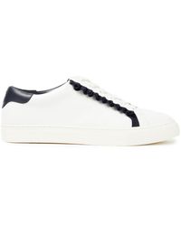 Tory Sport - Zweifarbige sneakers aus leder mit rüschen - Lyst