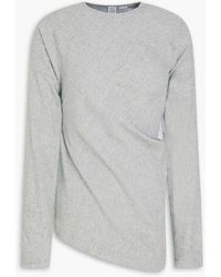 TOTEME - Asymmetric Wool-blend Flannel Top - Lyst