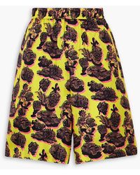 Stella McCartney - Timothy Printed Silk-twill Shorts - Lyst