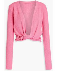 Jacquemus - Noue Twist-front Bouclé-knit Cotton-blend Sweater - Lyst