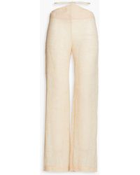 LeKasha - Sidfa hose mit weitem bein aus leinengaze mit cut-outs - Lyst