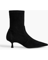 Stuart Weitzman - Ankle boots "naomi" aus veloursleder - Lyst