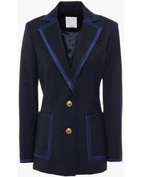 Sakkos und Anzugsjacken Damen Bekleidung Jacken Blazer Eleventy Baumwolle Doppelreihiger Blazer in Blau 