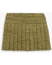 Isa Boulder - Pleated Stretch-jersey Mini Skirt - Lyst