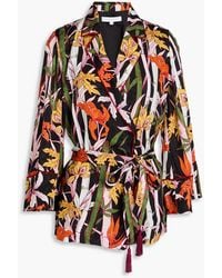 Borgo De Nor - Floral-Print Jacquard Wrap Jacket - Lyst