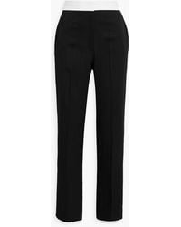 Victoria Beckham - Wool-jacquard Straight-leg Pants - Lyst