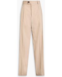Peter Do - Pleated Wool-blend Twill Straight-leg Pants - Lyst