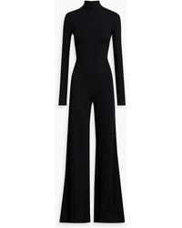 Balenciaga - Ribbed-knit Turtleneck Wide-leg Jumpsuit - Lyst