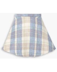 LoveShackFancy - Orson Checked Flannel Mini Skirt - Lyst