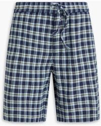 The Elder Statesman - Checked Cotton Shorts - Lyst