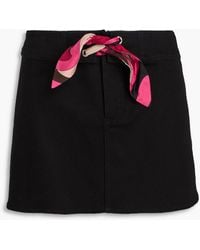Emilio Pucci - Silk-trimmed Cotton-blend Gabardine Mini Skirt - Lyst