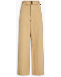 Lemaire - Belted Cotton And Linen-blend Twill Cargo Pants - Lyst