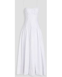 Nicholas - Dolma Gathered Cotton-poplin Maxi Dress - Lyst