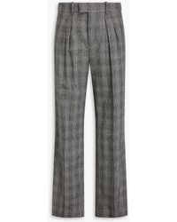 Nili Lotan - Prince Of Wales Checked Wool-blend Wide-leg Pants - Lyst