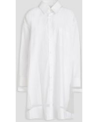 Maison Margiela - Organza-layered Cotton-poplin Mini Shirt Dress - Lyst
