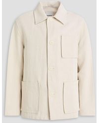 Sandro - Cotton And Linen-Blend Drill Jacket - Lyst