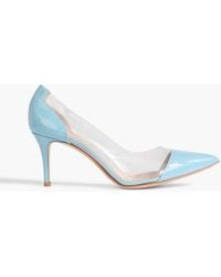 Gianvito Rossi - Plexi 70 Patent-Leather And Pvc Pumps - Lyst