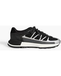 Maison Margiela - Suede, Mesh And Leather Sneakers - Lyst